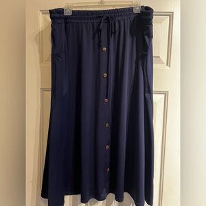 Lularoe Size 2x Marsha Skirt in Navy Blue